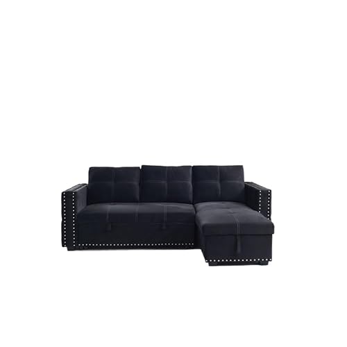 Sectional Sofa with Pulled Out Bed, 2 Seats Sofa and