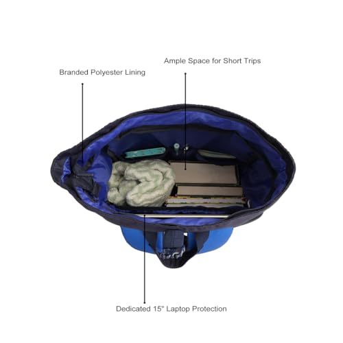 Image of United Colors of Benetton Grand Slam 30L Roll-Top Backpack, Fits 14-inch Laptop, Secure Buckle Closure, for Travel & Gym, with 1-Year Warranty