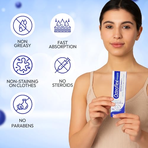 HealthAid Osteoflex Fast Pain Relief Cream – 100g | Quick Relief for Back, Joint, Muscle & Knee Pain | Ideal for Sports Injuries, Gym Recovery, Cartilage Support | Non-Greasy, Fast Absorbing Formula