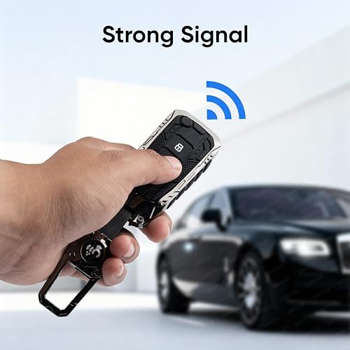 Image of SHOPOFLUX Metal Key Cover Compatible with Tata Tiago | Nexon | Altroz | Curvv | Safari | Storme | Zest | Bolt | Tigor | Punch | Hexa 3 Button Flip Key