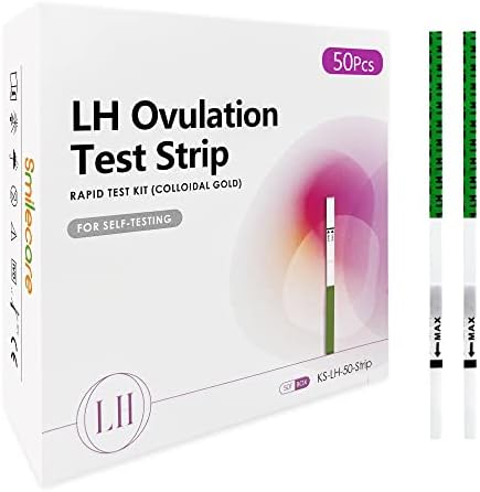 50PCS LH Test Strips for Women, Ovulation Predictor Kit Tracker with High Sensitivity Result & Easy Operation for Women to Use at Home