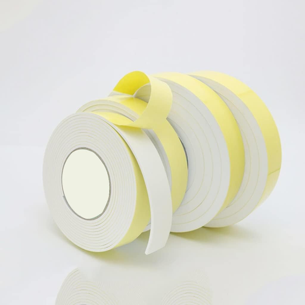 Foam Tape, SSelf Adhesive Single Sided EVA Foam Insulation Tape Multicolor Multiple Sizes 1pcs(Wit,2x15mm (5M))