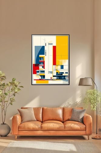 Wall Art Impact Bauhaus Architecture Poster – Bold Modernist Structure | Great Gift 【Photo Paper】