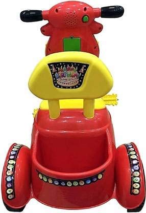 Image of Panda Baby Product Toyboy Multinational Musical Happy Birthday Baby Tricycle, Yellow - Red Cycle for Kids, Cycle for Kids