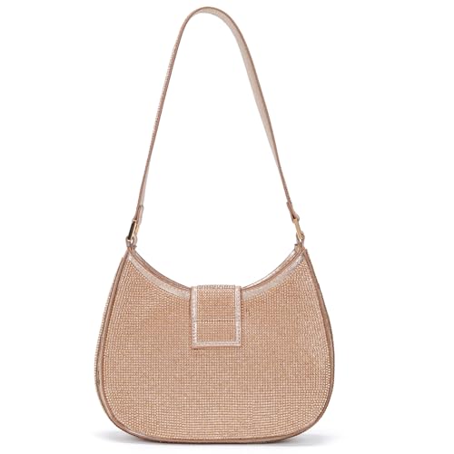 Image of BBTT.ful Rhinestone Evening Handbags Sparkling Crystal Purse Daily Casual Shoulder Bag