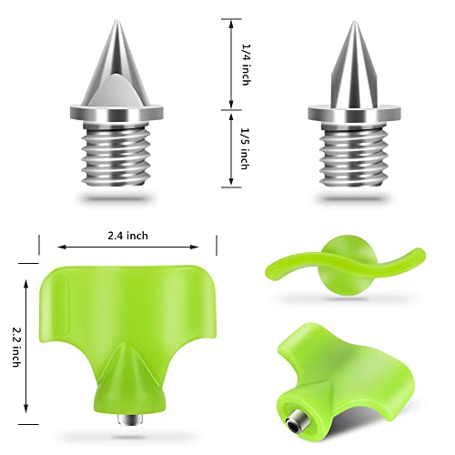 Image of 1 /4 Inch Track Spikes, 100 Pieces Steel Track Shoe Spikes Replacements and Spike Wrench for Sports Running Track Shoes