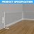 Duzzy Flexible Baseboard Trim, 4.3 Inch(H) x 20 Feet(L) Peel and Stick Vinyl Baseboard Molding Trim, Self-Adhesive Wall Base Cove Base