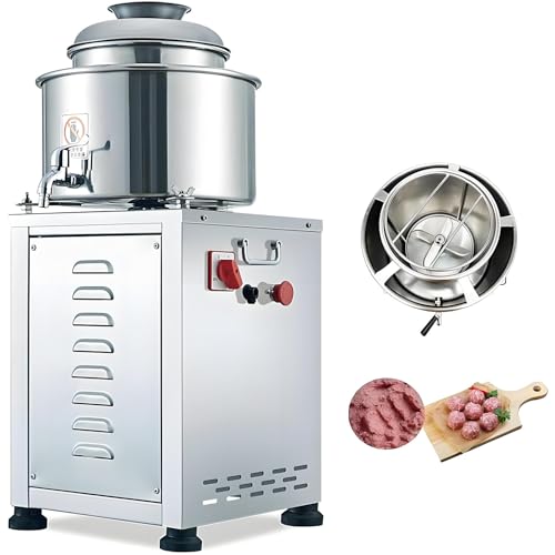 YXYLJOZ Máquina Comercial para batir albóndigas, de Acero Inoxidable, para Hacer puré de Carne, picadora de Carne de 1500 W, procesador de Carne, Alimentos y Pescado