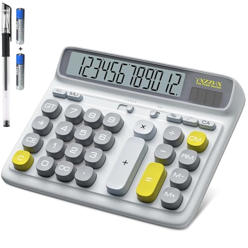 Desktop Calculator with Extra Large 5-Inch LCD Display, 12-Digit Two