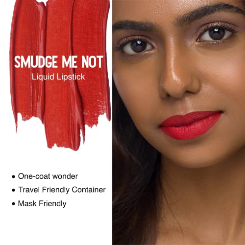 Image of SUGAR Cosmetics Smudge Me Not Liquid Lipsticks for Women | Transferproof & Waterproof | Lasts 12+ Hours | Matte Lipstick | 4.5ml - 06 Tangerine Queen (Orange Coral)