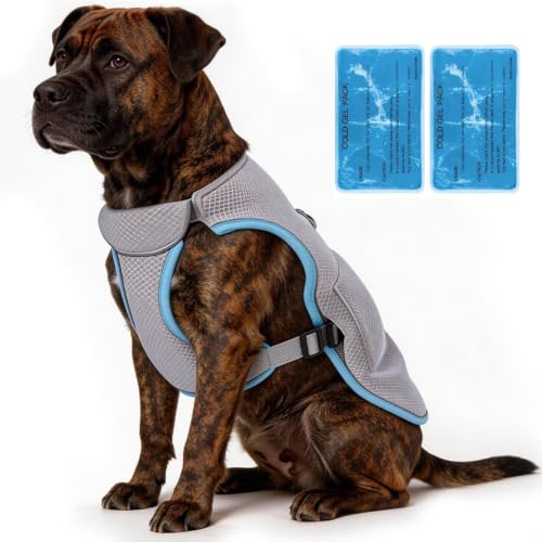 Chaleco de refrigeración para perros contra golpes de calor con bolsa de hielo 2