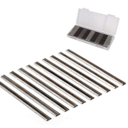 10 Stück hobelmesser,hobelmesser 82mm,elektrohobel,82mm Hobelmesser,Professional Holz Ersatzmesser Wendeklingen für Hobel Handhob...
