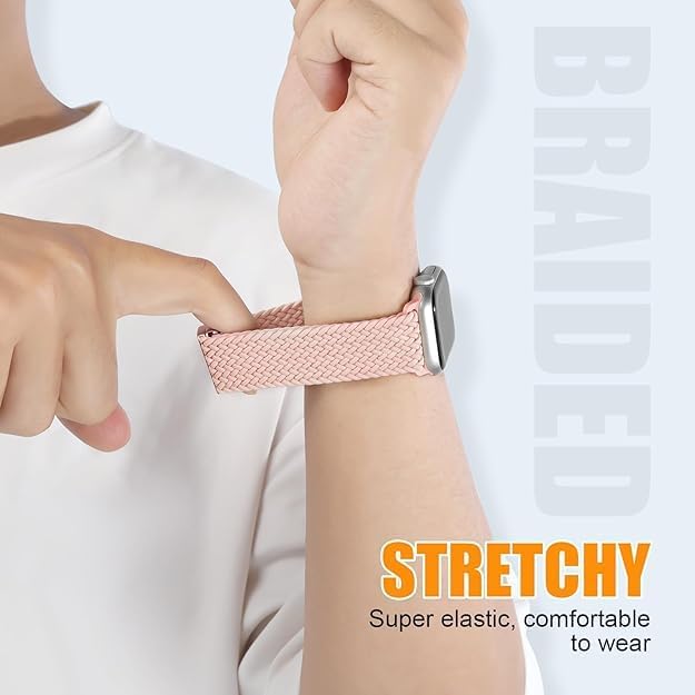 Image of Braided Nylon Band Compatible with Apple Watch 49mm /46mm /45mm /44mm /42mm /41mm /40mm /38mm | Adjustable Magnetic Clasp Strap Fit for Ultra 3 /2 /1, SE3 /2 /1 & Series 11 /10 /9 /8 /7 /6 /5 /4 /3 /2 /1