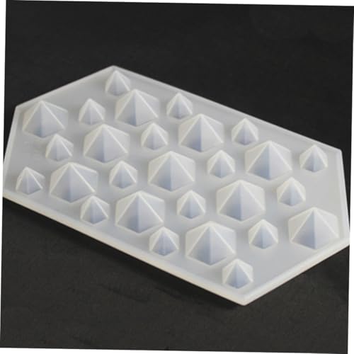 Bandeja para cubos de hielo de silicona transparente con forma de diamante miniatura 5
