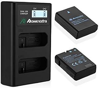 Powerextra 2 x 1500mAh EN-EL14 Battery EN-EL14a Battery & Dual LCD Charger,Compatible with Nikon D5600 D5500 D5300 D5200 D5100 D3500 D3400 D3300 D3200 D3100,Coolpix P7800 P7700 P7200 P7100 P7000