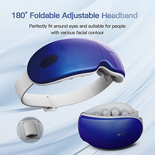 Homesnew Eye Massager With Heat, Vibrating Eye Mask Massager For Migraine, Dry Eyes And Improve Sleep, Tech Destress Gifts For Mom (Dazzling Blue) #TOP1