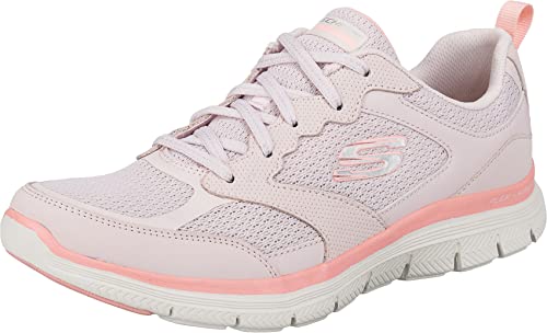 Skechers Flex Appeal 4.0 Active Flow, Zapatillas Mujer, Lt.pink Leather/Mesh/Trim, 38 EU