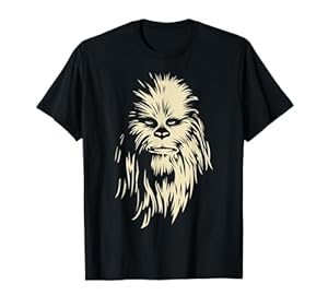Star Wars Chewbacca Face Shadow Graphic T-Shirt T-Shirt