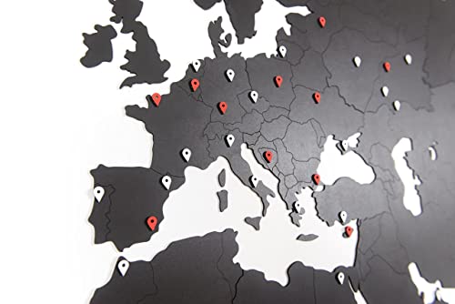 Mimi Innovations - The Original Luxurious Wooden World Map Wall Decoration For Living Room, Office & Bedroom - 110.2X66.9 Inch/280X170 Cm - Black #TOP6