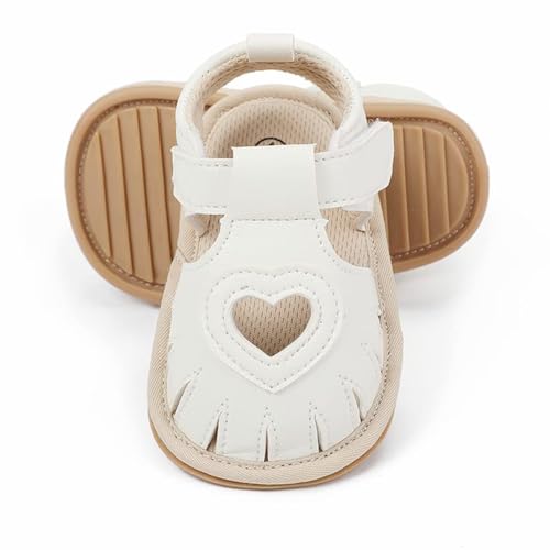 Sawimlgy Baby Girls Boys Sandals Summer Flowers Shoe Rubber Sole PU Leather Mesh Infant Toddler First Walkers Princess Dress Outdoor Shoes