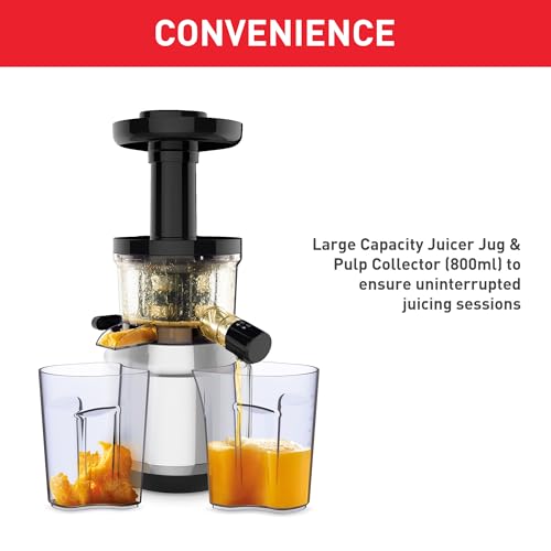 Image of Tefal Juice & Clean slow juicer, Fruit and Vegetable Juice Extractor, Vitamin Juice, Cold Press, 150 W, 42 to 70 RPM, Fresh Fruit Juice, Jam, Sorbet, Automatic Cleaning 2 years warranty