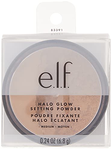 E.l.f, Halo Glow Setting Powder, Silky, Weightless, Blurring, Smooths, Minimizes Pores And Fine Lines, Creates Soft Focus Effect, Medium, Semi-Matte Finish, 0.24 Oz #TOP1