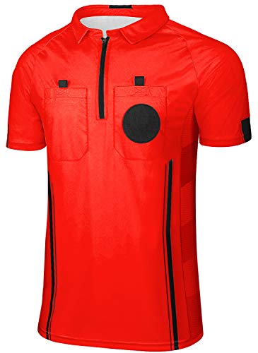 image for Yuar butee Men's Official Pro-Style Zip Neck Adult Referee Jersey Offi