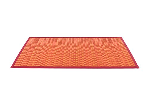 Biancheriaweb Tapis en bambou, teinte unie 55x120 rouge