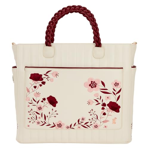 Bolso Tote floral crema y rojo Loungefly miniatura 1