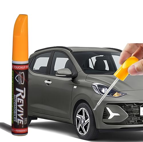 Image of Revive touchup paint pen compatible with Hyundai Grand i10 Nios colors, factory Quality & matched 2K paint (Amazon Grey (A5G))