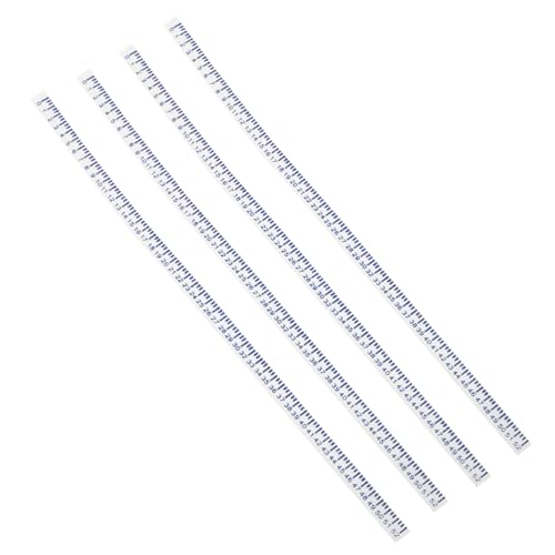 Hemoton Creative Simulation Rulers 4pcs Mini Measuring Tape Flexible Curve Ruler for Doll House Decor