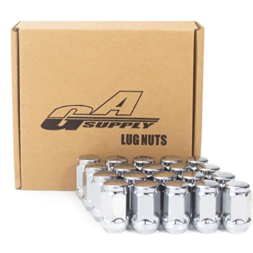 GAsupply 12x1.25 Lug Nuts M12x1.25 Closed End Bulge Acorn Chrome Lug Nut 3/4 (19mm) Hex 1.38 35mm Tall 20 Pack