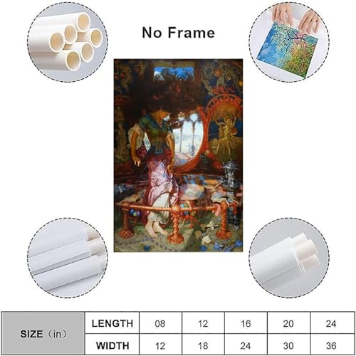 La Dame de Shalott Impression sur Toile William Holman Hunt 60x90cm - 2