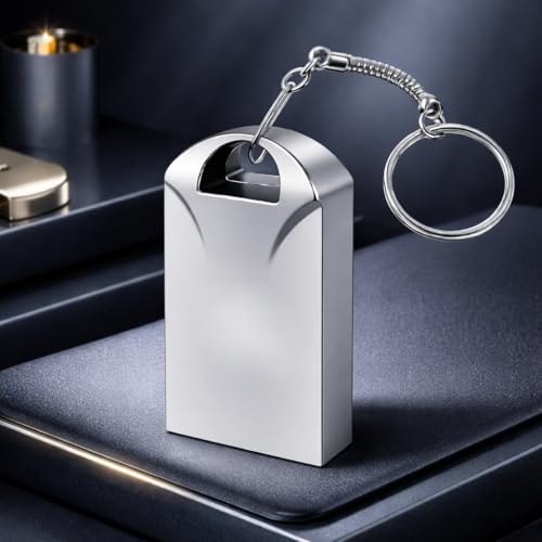 Mini Pen Drive Mini Chaveiro de Metal Rápido Ideal Para Armazenar Arquivos Fotos Musicas e Videos Metálico 64gb Resistente Ultra Rápido Cor Linha Premium (64, GB)