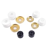 maxfind Skateboard Bushings Set (2 Top/2 Bottom Bushings +2 Pivot Cups + 4 Washers) - PU 95A & 98A Hardness for Stable Ride，Compatible with Skateboard/Longboard Trucks