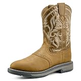 Palitutu Men's Cowboy Boots Genuine Leather Western...