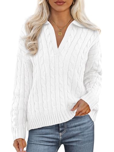 PRETTYGARDEN Fall Cable Knit Sweaters for Women...