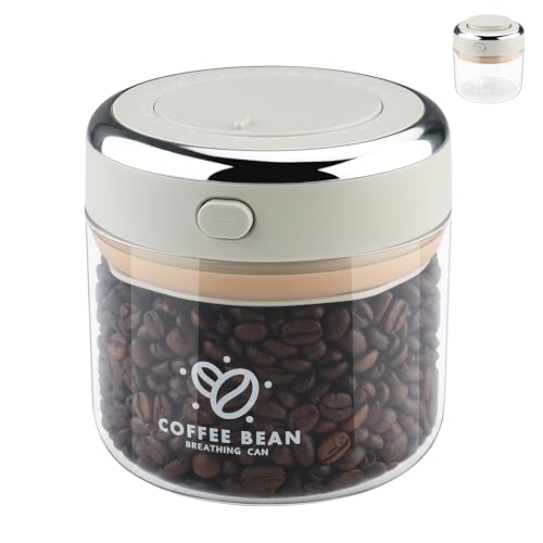 Zosenyer Bote Café Hermético, 500ml Dispensador Cafe Molido, Recipiente para Grano, Té y Nueces, Tarros Cristal con Tapa para Hogar, Oficina y Cafetería (500ml)