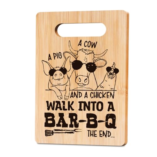 Tabla de cortar divertida de bambú rectangular miniatura 1