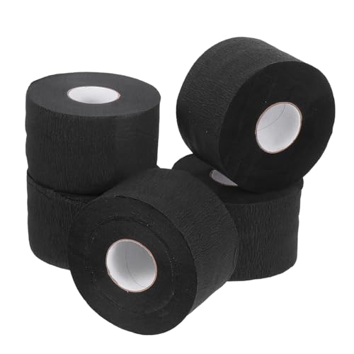 Bandes de cou protectrices jetables en papier noir extensibles x5