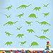 decalmile 20 Pcs Dinosaurs Wall Decals Fluorescence Stickers Glow in The Dark Dinosaur Wall Stickers Creative Luminous Kids Room Wall Decor for Baby Nursery Childrens Bedroom
