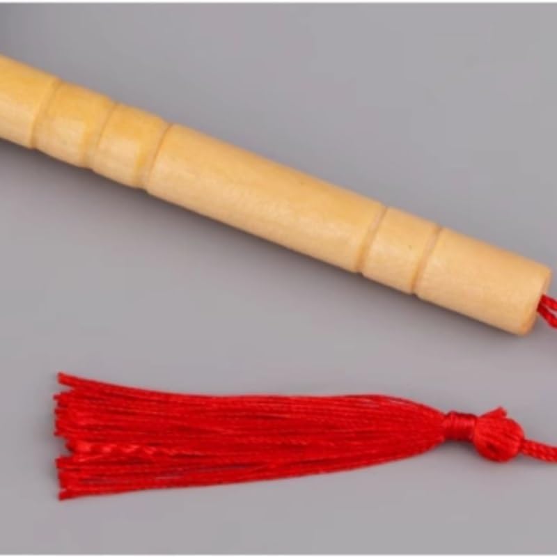 Traditional Natural Round Hand Fan Vintage Chinese Zhuge Liang Cooling with Handle Oriental Ancient