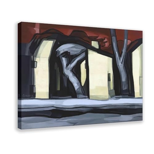 Impression sur toile Situation in Yellow Oscar Bluemner cadre bureau