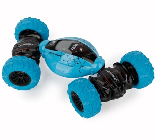 Image of Zest 4 Toyz Remote Control Car for Kids 4WD Stunt RC Cars with 360 Spin Flip Twist Climbing 2.4G USB Rechargeable RC Car Toys for Boys Girls 3+Years (Blue)