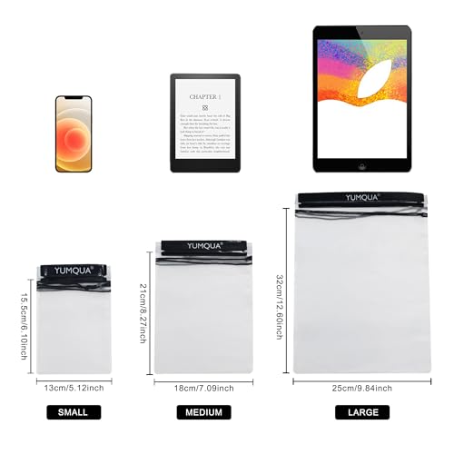 Clear Waterproof Bag, Waterproof Document Pouch Passport Holder Water Tight Map Case Waterproof Pouch Water Proof Small Dry Bags for Kindle Phone Tablet Camera, Kayak Boat PaddleBoard - Image 3