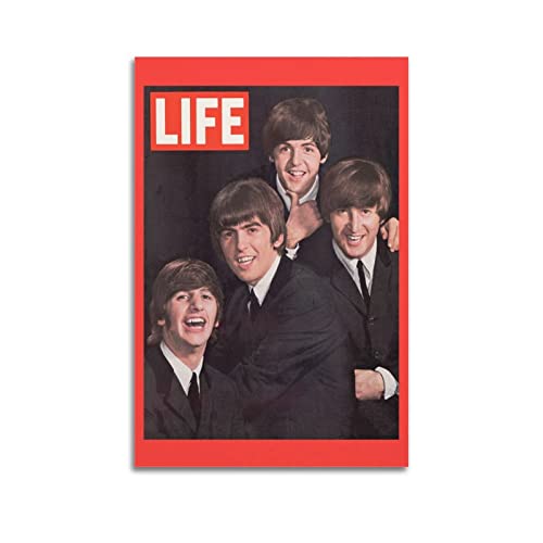 Poster décoratif sur toile pour chambre à coucher et chambre à coucher des Beatles (30 x 45 cm) - Les Beatles, Paul McCartney, John Lennon, RIngo Starr, George Harrison Poster décoratif sur toile pour chambre à coucher et chambre à coucher des Beatles (30 x 45 cm)