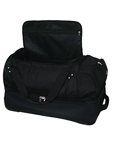 NBA Brooklyn Nets Rolling Drop-Bottom Duffel Bag, 27-inches
