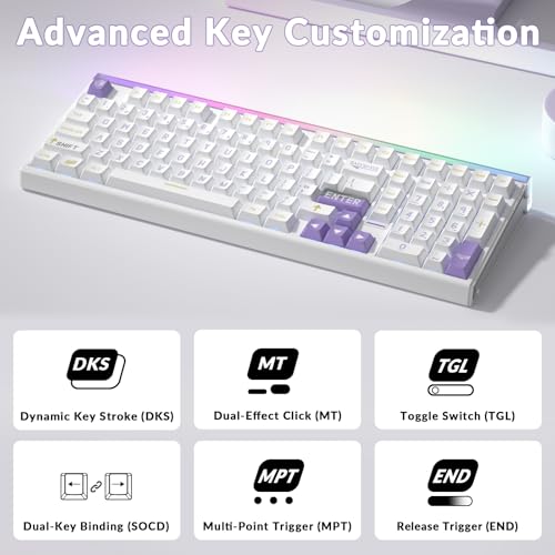 Image of Aula Hero 99 Wired Gaming Keyboard, Hall Effect Switch with Rapid Trigger