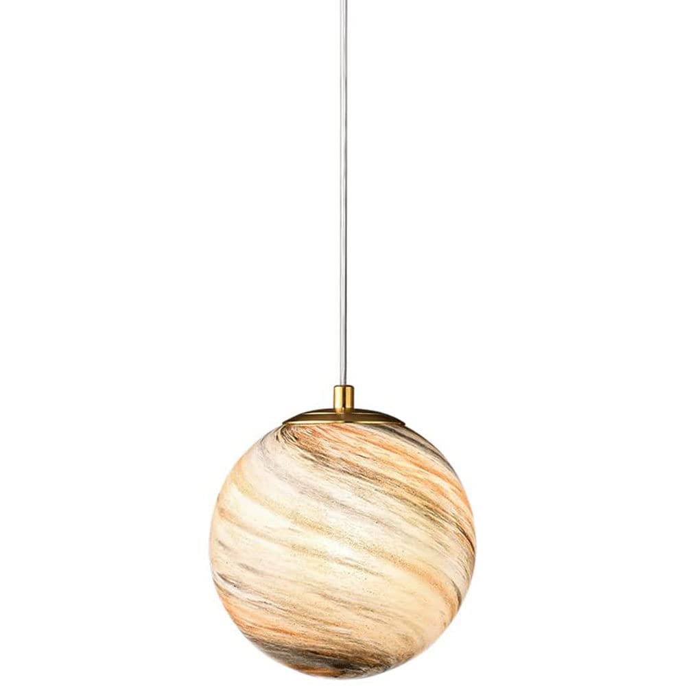 HXYSXHJUO Northern Europe Globe Glass Pendant Light Ceiling Lighting Fixtures Decoration Adjustable Hanging Chandelier for Kitchen Island Dining Room