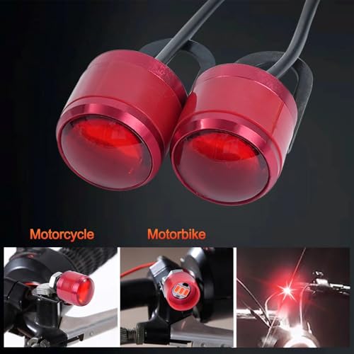 Luz estroboscópica roja trasera de 12V con alta visibilidad antiniebla para motocicleta 3